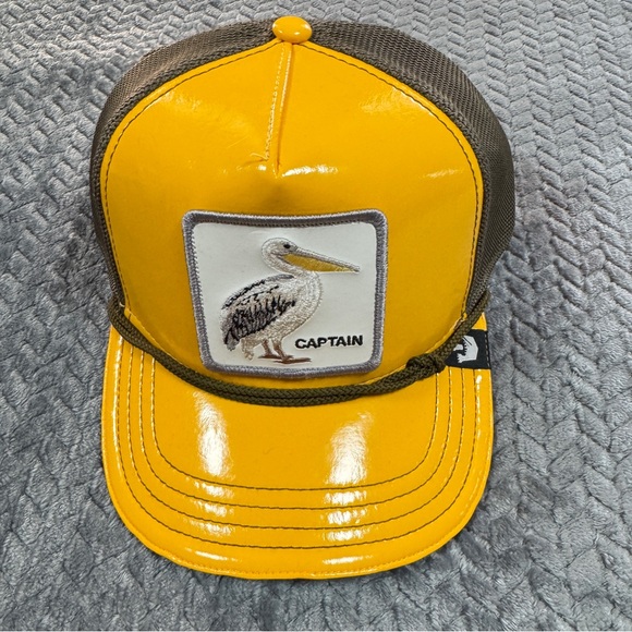 Goorin Bros Yellow and Brown Trucker Hat with Mesh Back - Picture 6 of 6